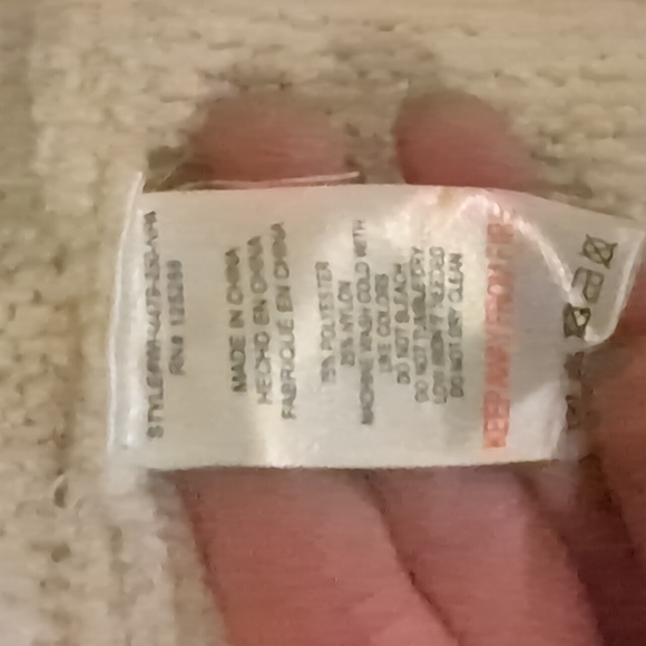 Rae Dunn Super Soft Cream Knit Medium - Picture 8 of 9